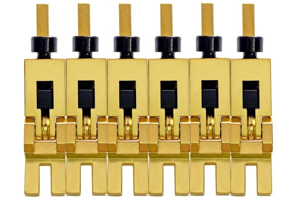 FRP1BSSSG - 1000 Series Pro 6-String Saddle Set - Satin Gold FRP1BSSSG - 1000 Series Pro 6-String Saddle Set - Satin Gold