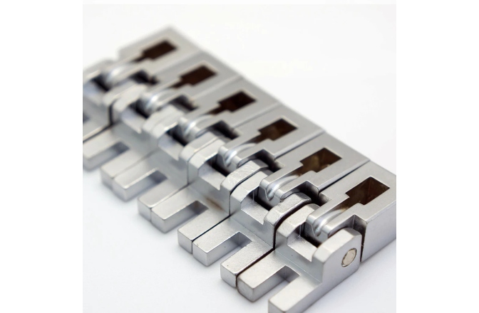Set saddles Floydrose Floyd Rose  FRS27BSSSC - Special Series 7-String Bridge Saddles Set - Satin Chrome