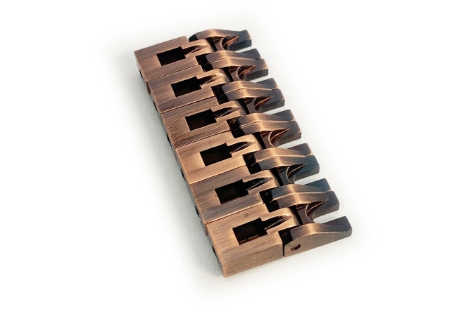 Set saddles Floydrose Floyd Rose  FRXBSSABP - FRX Bridge Saddles Set - Antique Bronze