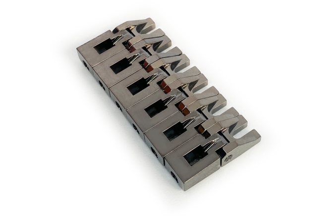 Set saddles Floydrose Floyd Rose  FRXBSSBNP - FRX Bridge Saddles Set - Black Nickel