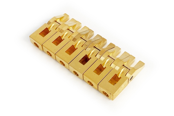 FRXBSSSGP - FRX Bridge Saddles Set - Satin Gold FRXBSSSGP - FRX Bridge Saddles Set - Satin Gold