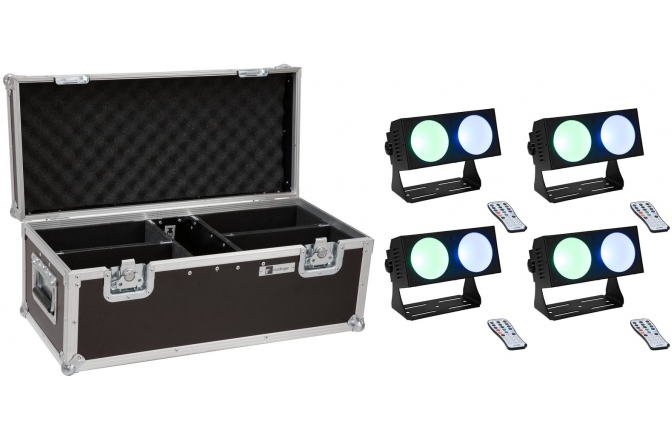 Set Spot Leduri Eurolite Set 4x LED CBB-2 COB RGB Bar + Case