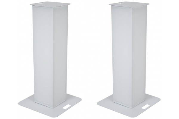 2x Stage Stand 150cm incl. Cover and Bag, white