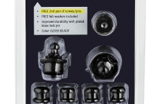 Set strap lock Ortega Strap Lock Pin Pro Version Gloss Black - Inclusive FREE pair of screws/pins
