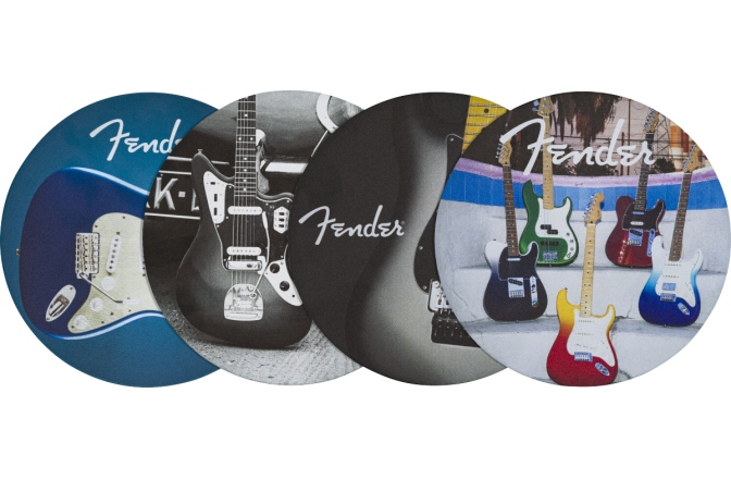 Set Suport de Pahare Fender Guitars Coasters 4-Pack Multi-Color Leather