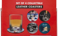Set Suport de Pahare Fender Guitars Coasters 4-Pack Multi-Color Leather