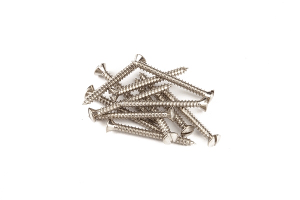 Pure Vintage Slotted Telecaster Neck Mounting Screws Nickel 