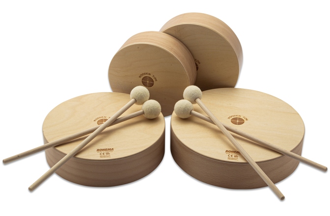 Set tobe din lemn Rohema Wooden Tom Set Natural 