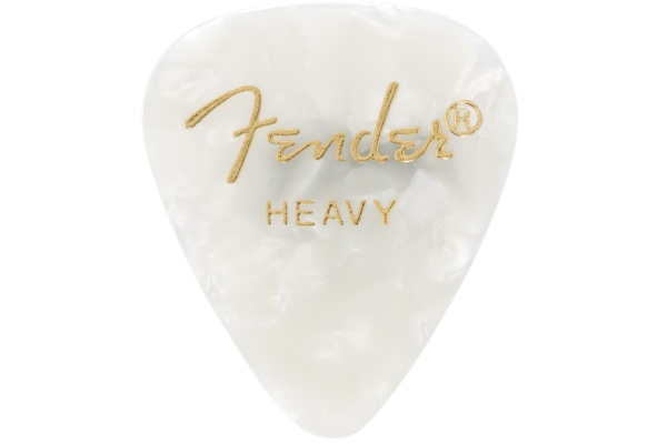 Fender Premium Celluloid 351 Shape Picks Heavy White Moto 144-Pack