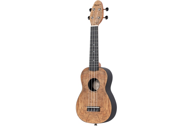 Set ukulele LH Ortega KEIKI Ukulele Set ''Spalted Maple" Lefty - incl. Gymbag/H-Tuner/5 Picks/Strap