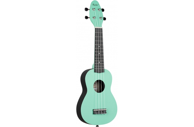 Set ukulele sopran Ortega KEIKI K2 Series Ukulele Set 4 String "Caribbean Mint" - incl. Gymbag/H-Tuner/5 Picks/Strap