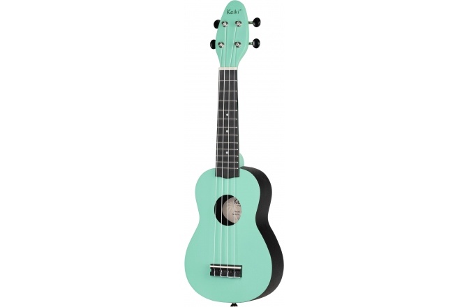 Set ukulele sopran Ortega KEIKI K2 Series Ukulele Set 4 String "Caribbean Mint" - incl. Gymbag/H-Tuner/5 Picks/Strap