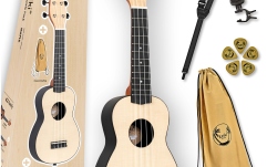 Set ukulele sopran Ortega KEIKI K2 Series Ukulele Set 4 String ''Maple" - incl. Gymbag/H-Tuner/5 Picks/Strap