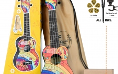 Set ukulele sopran Ortega Keiki Ukulele Pack Soprano Peace '68 K2-68