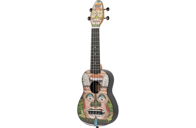 Set ukulele sopran Ortega KEIKI Ukulele Set ''Totem" - incl. Gymbag/H-Tuner/5 Picks/Strap