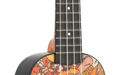 Set ukulele sopran Ortega KEIKI Ukulele Set ''Voodoo Puppet" - incl. Gymbag/H-Tuner/5 Picks/Strap