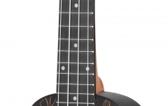 Set ukulele Superscale Ortega KEIKI K2 Series Superscale Ukulele Set 4 String - Agathis top / Orange + Headstock tuner, Soundhole hook strap/support, 5 medium picks and drawstring bag