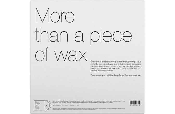 Set viniluri de control Serato Sticker Lock Control Vinyl 2x12