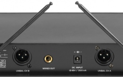 Set wireless cu receiver si 2 microfoane Omnitronic VHF-102 Wireless Mic System 209.80/205.75MHz