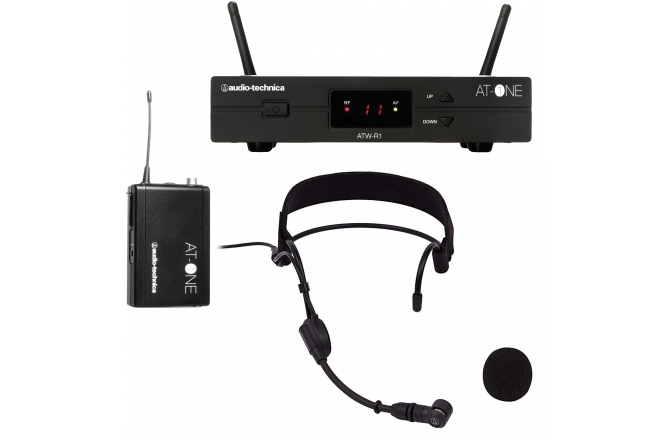 Set wireless emițător-receptor Audio-Technica AT One Headset System HH2-Band
