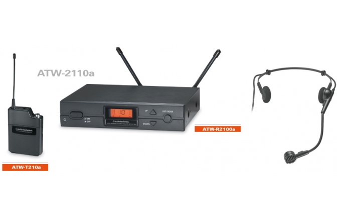 Set wireless headworn Audio-Technica ATW-2110a/H