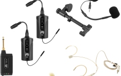 Set wireless Omnitronic Set FAS TWO + 2x BP + Headset + Acoustic guitar microphone 660-690MHz