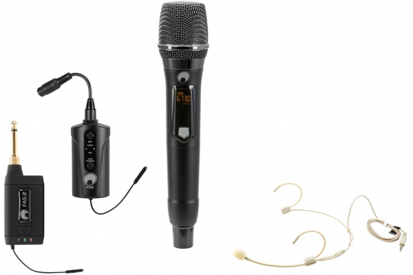 Set FAS TWO + Dyn. wireless microphone + BP + Headset 660-690MHz