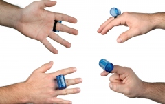 Shaker pentru Deget Ortega Finger Shaker Blue / Silver Sparkle