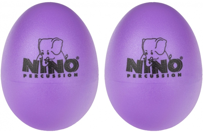Shakere Nino Percussion Egg Shaker Pair - aubergine