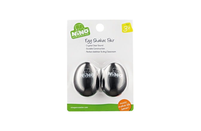 Shakere Nino Percussion Egg Shaker Pair - black