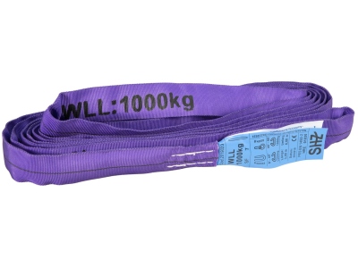 Round Sling 3m, max. Load 1000KG nach EN 1492-2 SF7 violett
