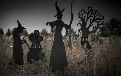 Siluetă din metal, copac fantomă Europalms Silhouette Metal Ghost Tree, 150cm