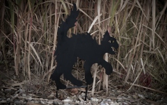 Siluetă pisică din metal Europalms Silhouette Metal Cat, 53cm