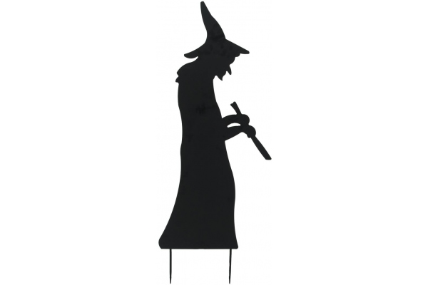 Silhouette Metal Witch with Spoon, 110cm