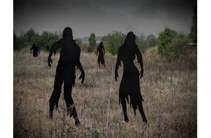 Siluetă zombie, femeie Europalms Silhouette Metal Zombie Woman, 135cm