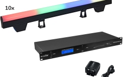 Șină de pixeli controlabilă prin DMX Eurolite Set 10x LED PT-100/32 Pixel DMX Tube + DMX Software