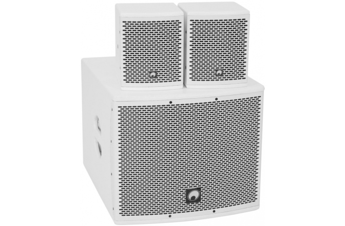 Sistem audio 2.1 Omnitronic Set MOLLY-12A Subwoofer active + 2x MOLLY-6 Top 8 Ohm, white