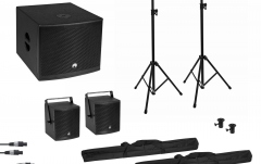 Sistem audio sonorizare Omnitronic Set MOLLY 2.1 Active System Sub + 2x Top + Accessories, black