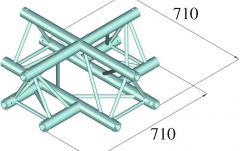 Sistem de truss în 3 puncte Alutruss TRILOCK 6082AC-41 4-Way Cross
