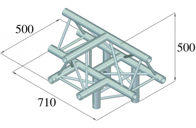 Sistem de truss în 3 puncte Alutruss TRILOCK 6082AT-43 4-Way Piece