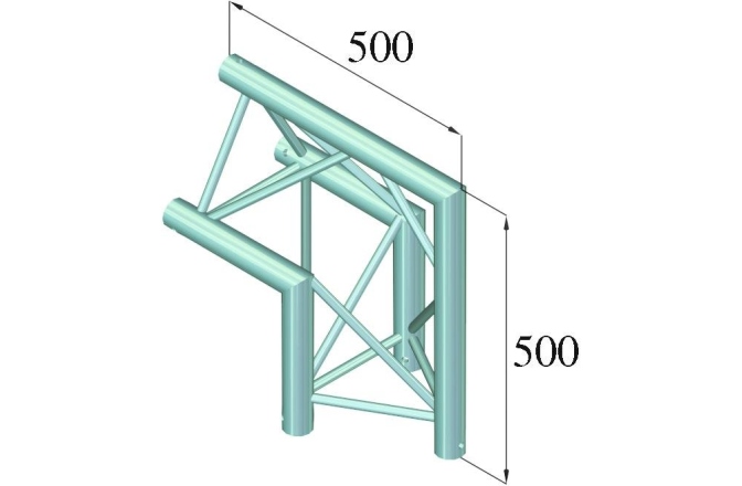Sistem de truss în 3 puncte Alutruss TRILOCK E-GL33 C-24 2-Way Corner 90° 