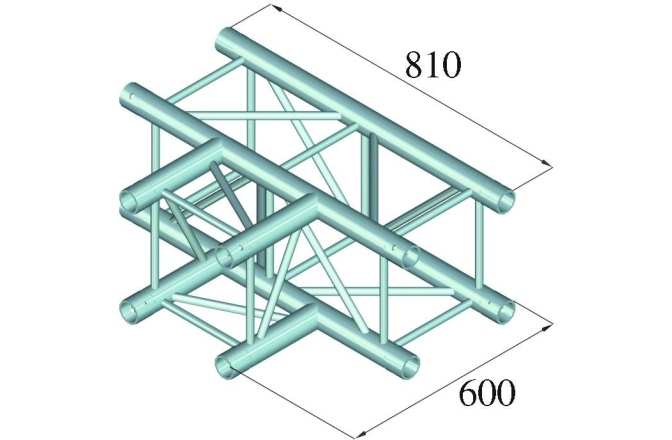 Sistem de truss în 4 puncte Alutruss QUADLOCK TQ390-QQT35 3-Way T-Piece