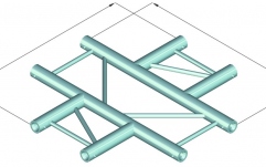 Sistem de truss în două puncte Alutruss BILOCK BQ2-PAC41H 4-way Cross Piece