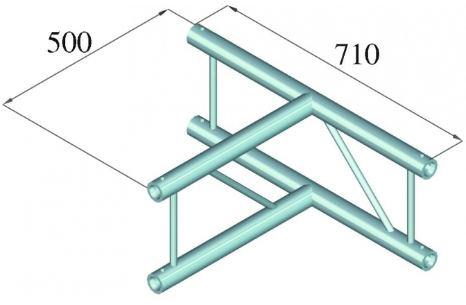 Sistem de truss în două puncte Alutruss BILOCK BQ2-PAT36V 3-way T-Piece 90°
