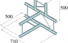 Sistem de truss în două puncte Alutruss BILOCK BQ2-PAT42V 4-Way T-Piece