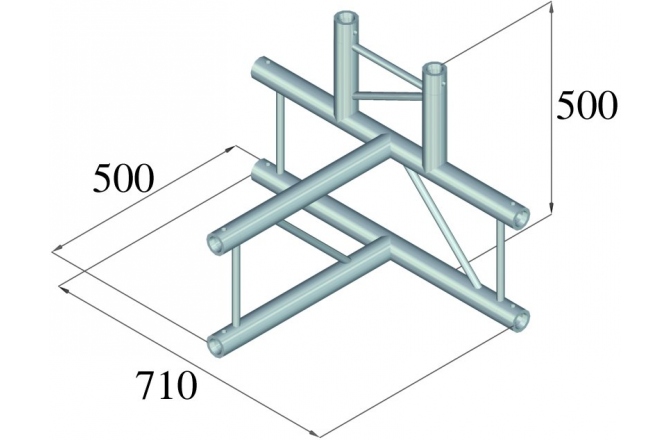 Sistem de truss în două puncte Alutruss BILOCK BQ2-PAT42V 4-Way T-Piece