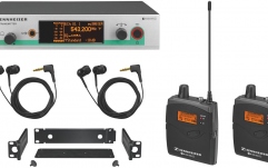 Sistem de monitorizare wireless in-ear stereo dual Sennheiser EW 300-2 IEM G3-A-X