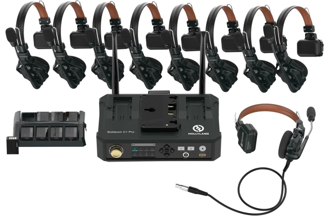 Intercom System Hollyland Solidcom C1 Pro 8Set with HUB