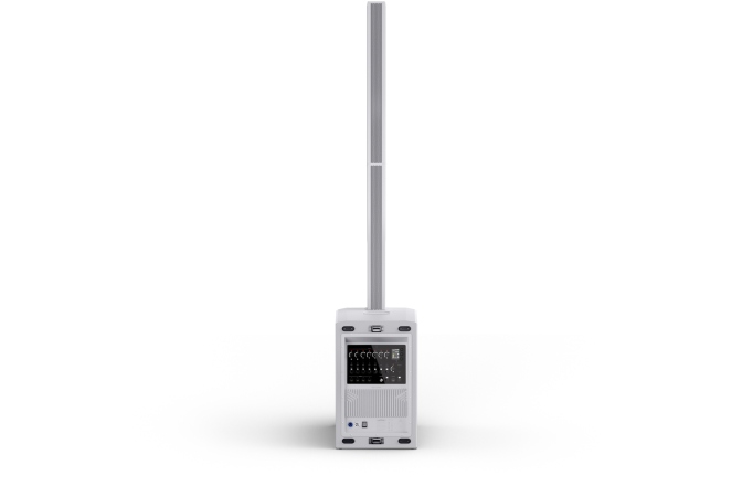 Aktív oszlop PA rendszer LD Systems MAUI 44 G3 MIX - 4-Way Cardioid Column PA System with Digital Mixer White