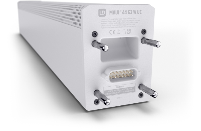Aktív oszlop PA rendszer LD Systems MAUI 44 G3 MIX - 4-Way Cardioid Column PA System with Digital Mixer White